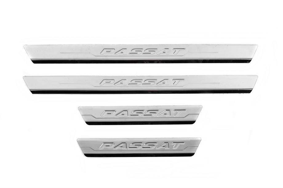 Volkswagen Passat B8 2015–2023 Nerezové kryty dveřních prahů Carmos V3 (4 ks) Image