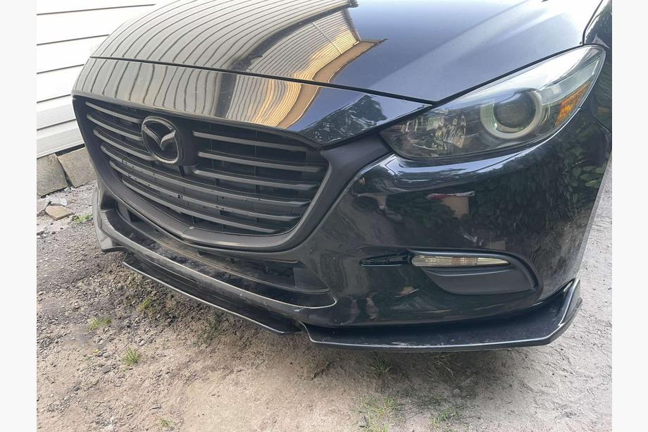 Univerzální přední lip spoiler nástavec Niken Black (ABS) Fotografie 12