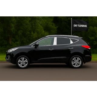 Kompletní chromové lišty oken a sloupků LIBAO (20 ks, nerez) Hyundai IX-35 2010–2015 fotografie 1