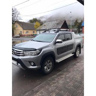 Střešní podélníky s příčníky (2 ks, chrom) Toyota Hilux 2015– fotografie 1
