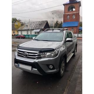 Střešní podélníky s příčníky (2 ks, chrom) Toyota Hilux 2015– fotografie 4