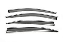 Skoda Octavia II A5 2010–2013 Ofuky oken s chromem LiftBack (4 ks, Libao) fotografie 1