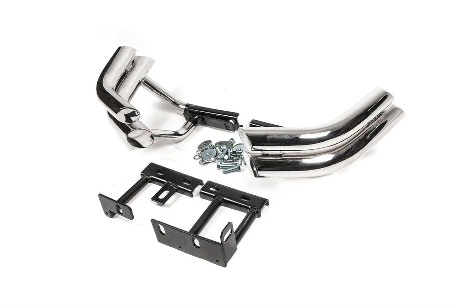 Hyundai Santa Fe 2 2006–2012 Zadní dvojité rohové oblouky Libao (nerez) Image