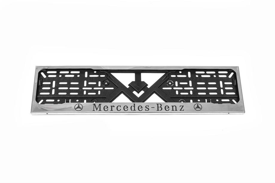 Mercedes-Benz Chromovaný rámeček SPZ Mercedes (1 ks, nerezová ocel) Fotografie 3