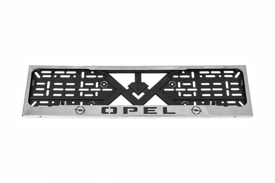 Opel Chromovaný rámeček na SPZ Opel (1 ks, nerezová ocel) Fotografie 2