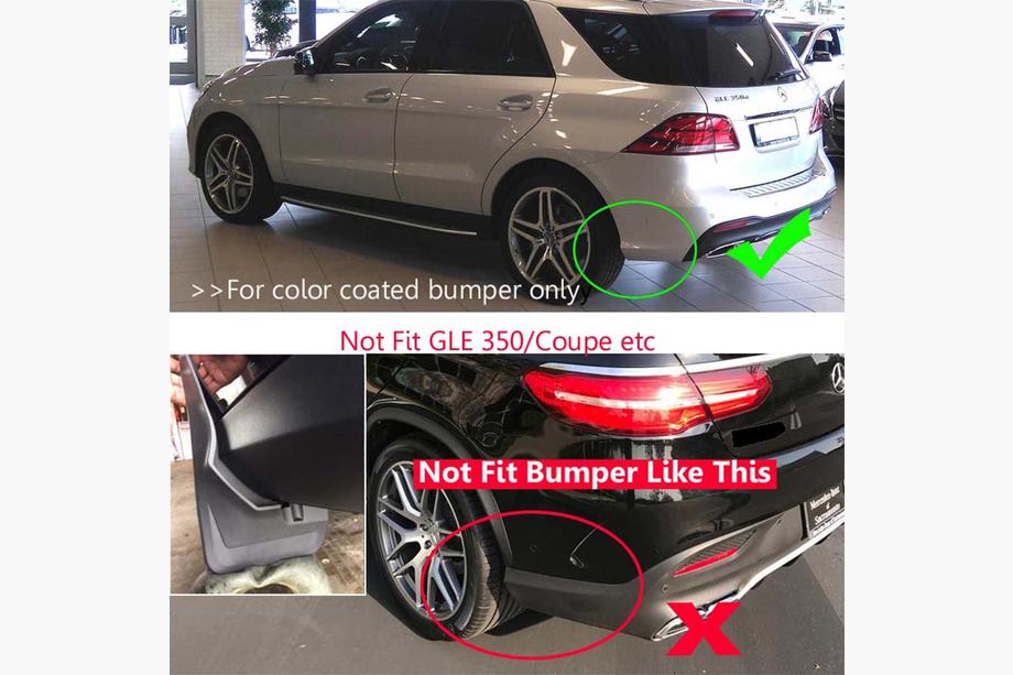 Mercedes GLE/ML třída W166 2011–2018 Zadní originální zástěrky pro GLE W166 (v barvě nárazníku) Fotografie 2