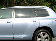 Toyota Highlander 2008–2013 Střešní ližiny šedé OEM (hliník) fotografie 1