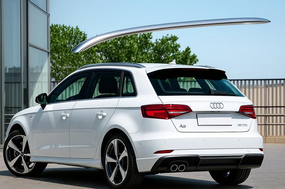 Audi A3 2012–2020 Střešní ližiny (2 ks, hliník) Fotografie 3