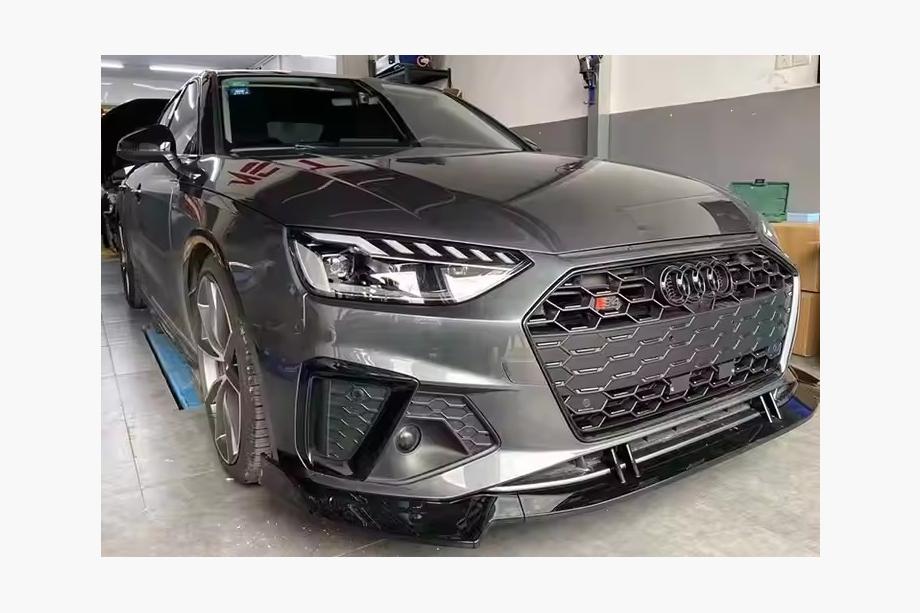 Audi A4 B9 2015–2024 Přední lip spoiler 2021-2023 (černý) Image