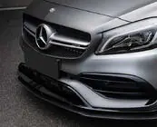 Mercedes A-class W176 2012–2018 Přední lip spoiler (pro AMG-Line / A45 AMG HB 2016-2018, černý) fotografie 2