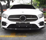 Mercedes A-class W177 2018– Přední lip spoiler (pro AMG-Line 2018-2021, černý) fotografie 1