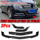 Mercedes C-class W204 2007–2015 Přední lip spoiler na 1234 Upgrade (2011-2014) (černý) fotografie 4