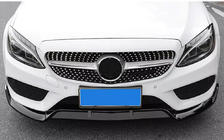 Mercedes C-Class W205 2014–2021 Přední lip spoiler na nárazník V2 1234 Upgrade (černý, 2014-2018) fotografie 1