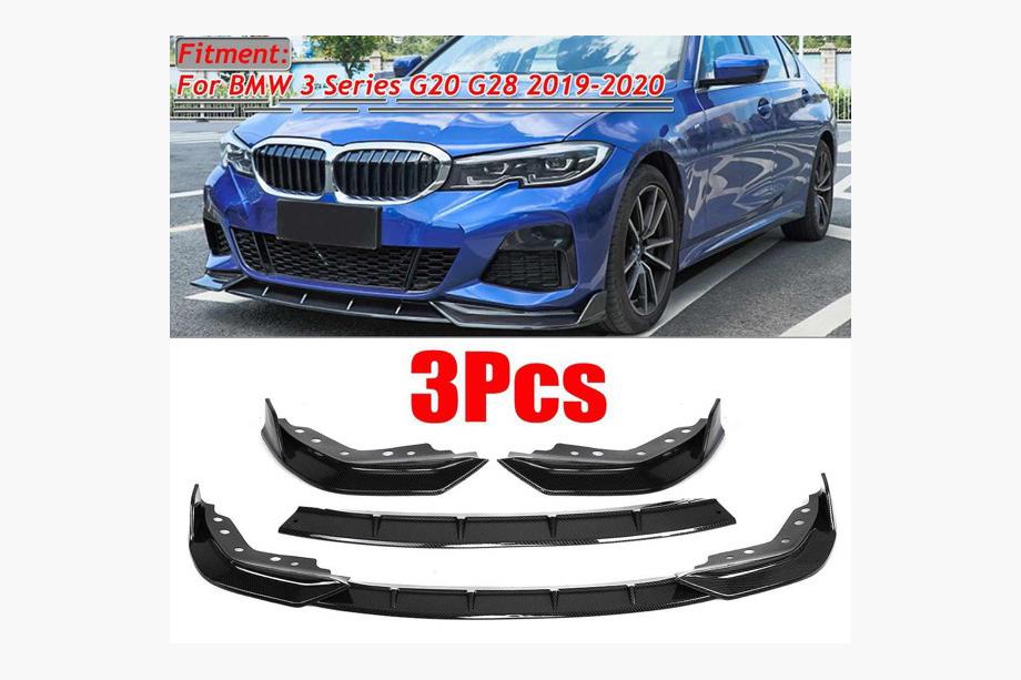 BMW řada 3 G20/G21 2018– Přední lip spoiler 1234 Upgrade (černý) Image
