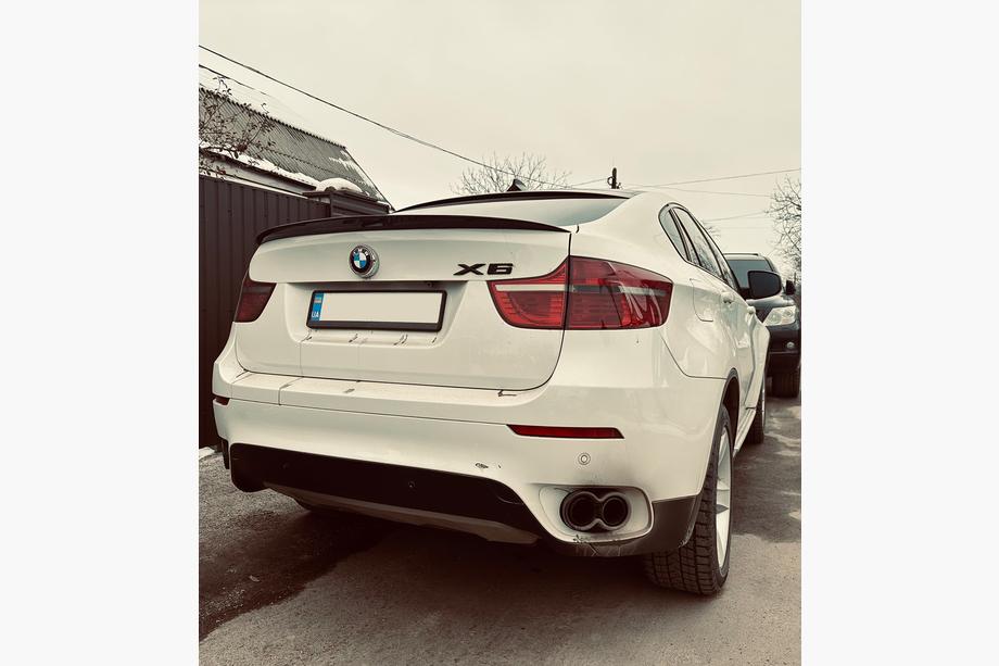 BMW X6 E71 2008–2014 Lip spoiler (1234 Upgrade, černý) Image