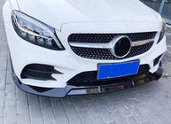 Mercedes C-Class W205 2014–2021 Přední lip spoiler V2 1234 Upgrade (černý, 2018-2021) fotografie 1