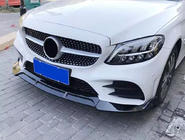 Mercedes C-Class W205 2014–2021 Přední lip spoiler V2 1234 Upgrade (černý, 2018-2021) fotografie 2