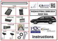 Nissan X-trail T31 2007–2014 Uzamykatelné příčníky na střešní podélníky WingBar V1 (2 ks) Šedá fotografie 3