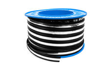 Černá dveřní lišta s chromovým proužkem na metráž sal16a (1 m, 27 mm) fotografie 3