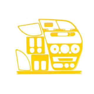 Dekor palubní desky 1997-2001 (žlutá barva)