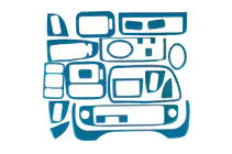 Honda Civic 1995–2001 Kryty palubní desky (modrá barva) fotografie 1