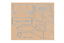 Hyundai Accent 2000–2006 Dekorační kryty na palubní desku (hliník) fotografie 1