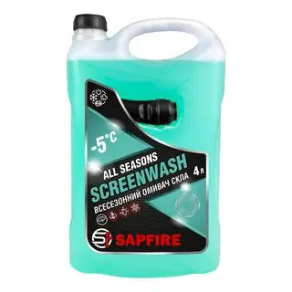 Celoroční kapalina do ostřikovačů -5 °C 4 l SAPFIRE Lime (401172)