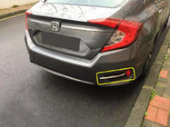 Honda Civic Sedan X 2016–2021 Kryty zadních mlhových světel (2 ks, nerez) fotografie 4