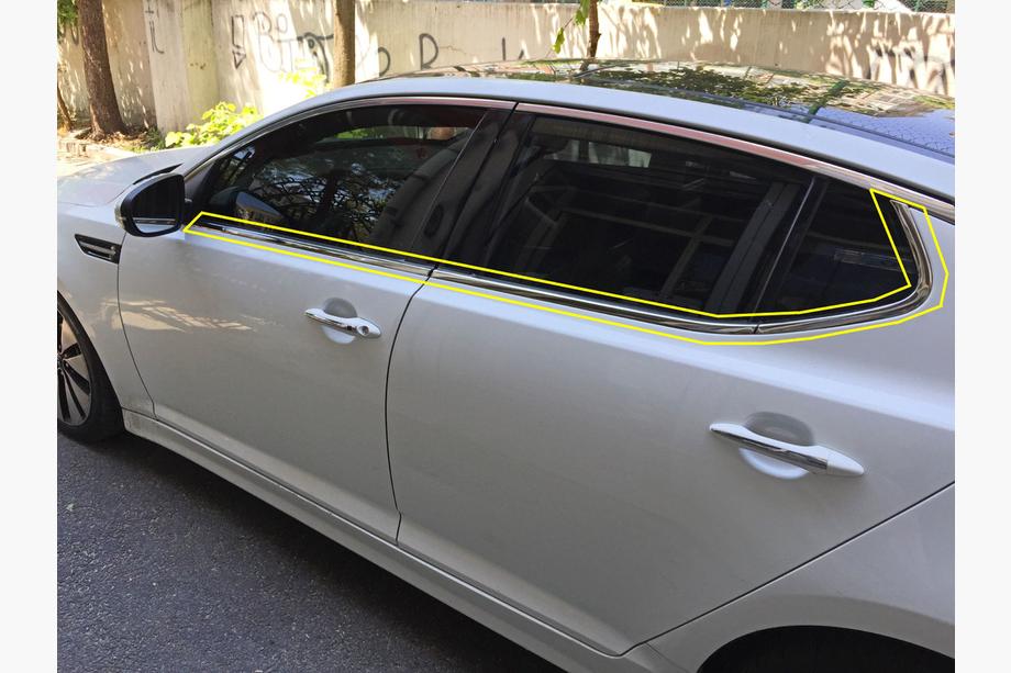 Kia Optima 2010–2016 Spodní okenní lišty (6 ks, nerez) Image