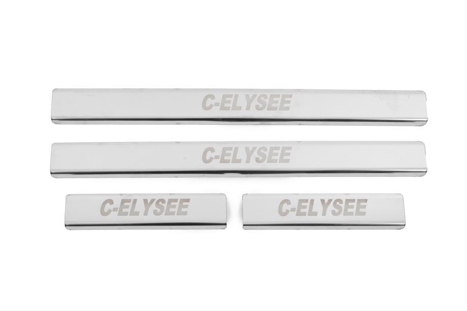 Citroen C-Elysee 2013–2022 Nerezové prahové lišty Carmos V2 (4 ks) Image