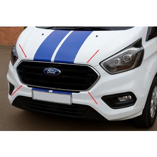 Nerezové kryty mřížky nárazníku 2018+ (4 ks, nerez.) Ford Custom 2013–2022 fotografie 1