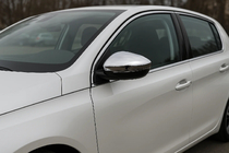 Peugeot 308 2014–2021 Chromové kryty zpětných zrcátek (2 ks, nerez) OmsaLine – italská nerezová ocel fotografie 1