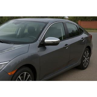 Nerezové kryty zpětných zrcátek (2 ks) Honda Civic Sedan 2021– fotografie 1