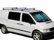 Mercedes Vito W638 1996–2003 Příčníky do originálních úchytů černé Kenguru (3 ks) fotografie 1
