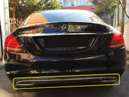 Mercedes C-Class W205 2014–2021 Kryt hrany zadního nárazníku V2 (nerez) fotografie 1