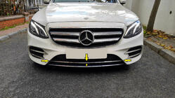 Mercedes E-class W213 2016–2023 Chromová lišta na přední nárazník 2016–2020 (nerez) fotografie 1