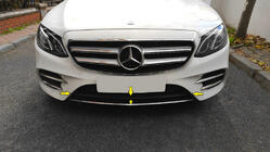 Mercedes E-class W213 2016–2023 Chromová lišta na přední nárazník 2016–2020 (nerez) fotografie 2