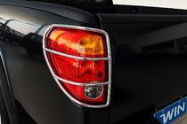 Mitsubishi L200 2006–2015 Ochranné kryty zadních světel (nerez, 2 ks) fotografie 1