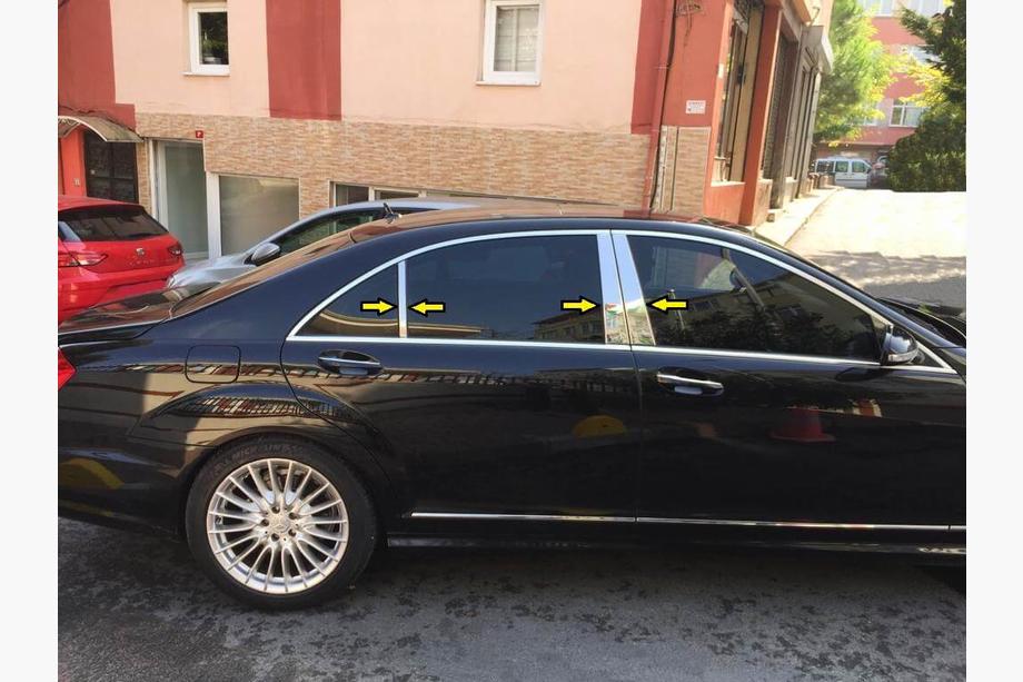 Mercedes S-class W221 2005–2013 Nerezové kryty sloupků (6 ks) Image