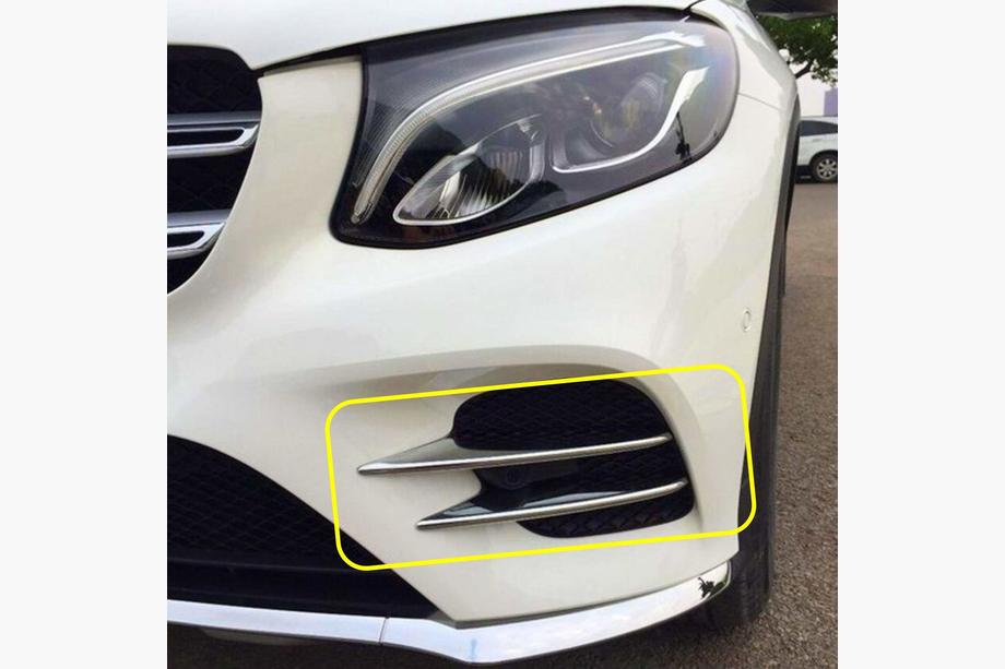 Mercedes GLC X253 2015–2022 Boční lišty na přední nárazník V1 (nerez) Image