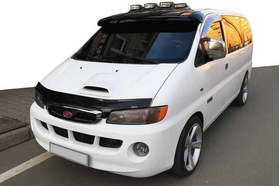Hyundai H200, H1, Starex 1998–2007 Chromové kryty zpětných zrcátek (2 ks, plast) Fotografie 3
